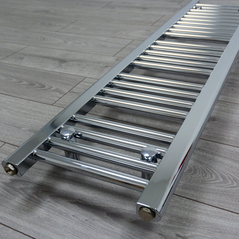 1400 x 400 Heated Flat Chrome Towel Rail Radiator