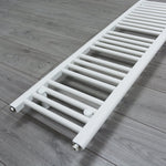 White Heated Towel Rail Dimensions - 350mm Pipe Centre, 400mm Overall Width