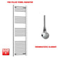 ER-Touch Thermostatic / No Timer 1400 x 450 Pre-Filled Electric Heated Towel Radiator Straight Chrome