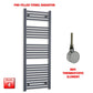 ER-Wifi Thermostatic / No Timer 1400 x 500 Flat Anthracite Pre-Filled Electric Heated Towel Rail HTR