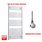 ER-Touch Thermostatic / No Timer 1400 x 600 Flat Chrome Pre-Filled Electric Heated Towel Rail