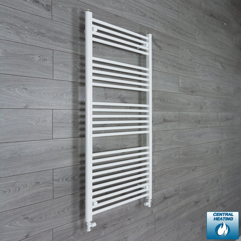 1400 mm High 650 mm Wide White Towel Rail Central Heating