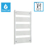 1400 x 800 Chrome Dual Fuel Flat Heated Towel Rail Radiator