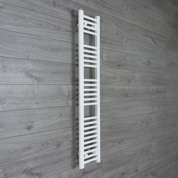 Without Valves 1400mm High x 200mm Wide Heated Towel Radiator Flat White