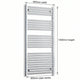 1400x650mm Heated Straight Towel Rail Radiator Chrome - Elegant Radiators