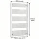 1400x800mm Heated Straight Towel Rail Radiator Chrome - Elegant Radiators