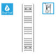 1000x250mm Chrome Dual Fuel Flat Heated Towel Rail Radiator