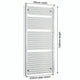 1500 mm High x 700 mm Wide Heated Straight Towel Rail Chrome - Elegant Radiators