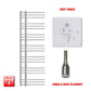 Single Heat / Wifi Timer 1500 x 500 Difta Pre-Filled Electric Heated Towel Radiator Flat Chrome