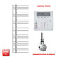 ER-Touch Thermostatic / Digital Timer 1500 x 500 Difta Pre-Filled Electric Heated Towel Radiator Flat Chrome