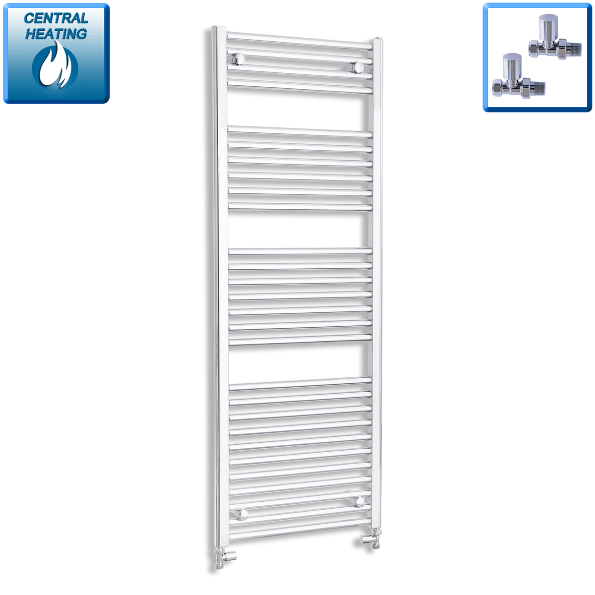 1500mm High 450 Pipe Centers Heated Towel Radiator