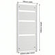 1500x700mm Towel Rail Radiator Flat White Central Heating - Elegant Radiators