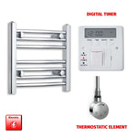 400x400mm Pre-Filled Electric Heated Towel Rail Chrome
