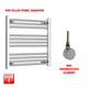600x700mm Electric Heated Towel Rail Chrome Pre-Filled