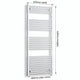 1600 mm High 650 mm Wide Chrome Towel Rail Central Heating - Elegant Radiators