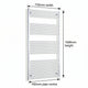 1600 mm High x 750 mm Wide Heated Straight Towel Rail Chrome - Elegant Radiators