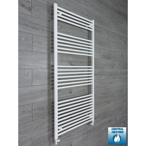 1600 mm High 750 mm Wide White Towel Rail Central Heating