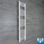 1600x300mm Heated Towel Rail Radiator Flat White
