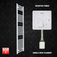 Single Heat / Booster Timer 1600 x 300 Pre-Filled Electric Heated Towel Rail White HTR