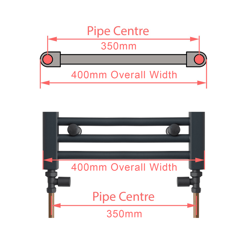 1600 x 400 Chrome Dual Fuel Flat Heated Towel Rail Radiator