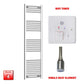 Flat / Single Heat / Wifi Timer 1600 x 500 Chrome Electric Heated Towel Rail Pre-Filled Bathroom Warmer