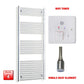 Single Heat / Wifi Timer 1600 x 550 Electric Heated Towel Radiator Straight Chrome