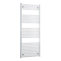 Straight / Without Valves 1600 x 600 Heated Flat or Curved Towel Radiator Chrome