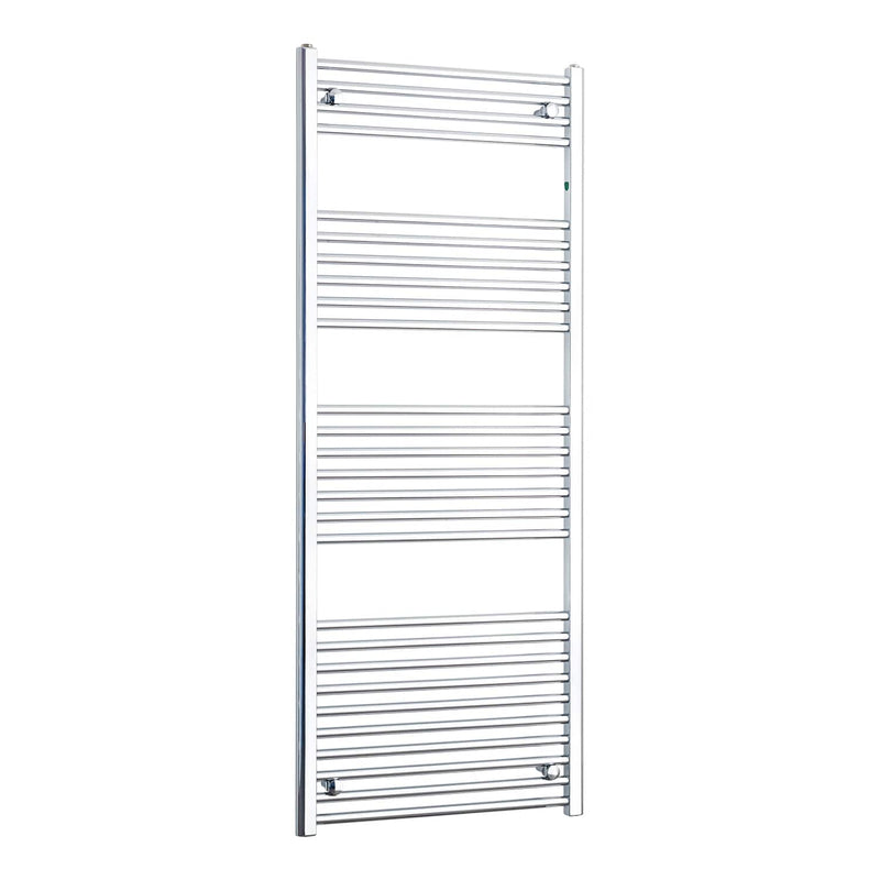 Straight / Without Valves 1600 x 600 Heated Flat or Curved Towel Radiator Chrome