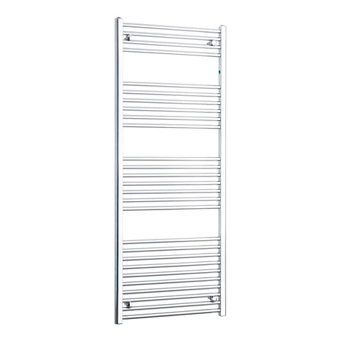 Straight / Without Valves 1600 x 600 Heated Flat or Curved Towel Radiator Chrome