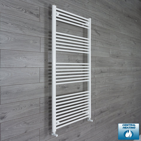 1600 mm High 650 mm Wide White Towel Rail Central Heating 2