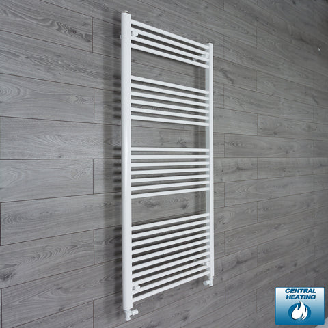 1600 mm High 650 mm Wide White Towel Rail Central Heating 3