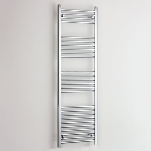 550mm / Without Valves 1600mm Chrome Towel Rail - Niche Pipe Centers (400-550mm)