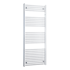 500mm / Without Valves 1600mm Chrome Towel Rail - Niche Pipe Centers (400-550mm)