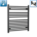 800 mm High x 700 mm Wide Heated Towel Radiator Flat Black