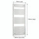 1700x700mm Heated Straight Towel Radiator Chrome - Elegant Radiators