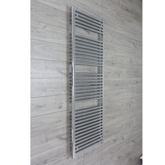 Without Valves 1744 x 500 Straight Heated Towel Radiator Chrome 25mm Tubes