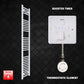 ER-Touch Thermostatic / Booster Timer 1800 x 200 Pre-Filled Electric Heated Towel Rail Radiator White HTR