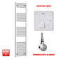 Flat / ER-Touch Thermostatic / Booster Timer 1800 x 400 Chrome Electric Heated Towel Radiator Pre-Filled