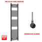 ER-Touch Thermostatic / No Timer 1800 x 400 Flat Black Pre-Filled Electric Heated Towel Rail HTR