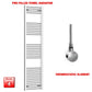 ER-Touch Thermostatic / No Timer 1800 x 450 Pre-Filled Electric Heated Towel Radiator Straight Chrome