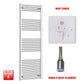 Flat / Single Heat / Wifi Timer 1800 x 600 Chrome Electric Heated Towel Radiator Pre-Filled