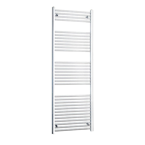 Straight / Without Valves 1800 x 600 Heated Flat or Curved Towel Radiator Chrome