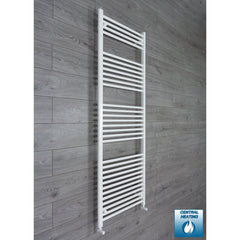 With Angled Valves 1800 x 650 Heated Towel Rail Radiator Flat White