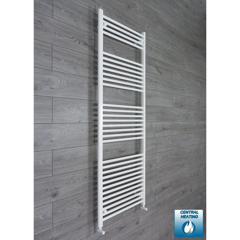 With Angled Valves 1800 x 650 Heated Towel Rail Radiator Flat White