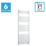 1800 x 750 Chrome Dual Fuel Flat Heated Towel Rail Radiator