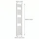 1800x300mm Heated Towel Rail Radiator Flat White - Elegant Radiators
