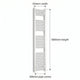 1800x350mm Heated Towel Rail Radiator Flat White - Elegant Radiators