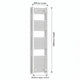 1800x400mm Towel Rail Radiator Flat White Central Heating - Elegant Radiators