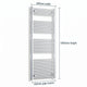 1800x600mm Heated Flat or Curved Towel Radiator Chrome - Elegant Radiators