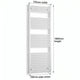 1800x750mm Towel Rail Radiator Flat White Central Heating - Elegant Radiators